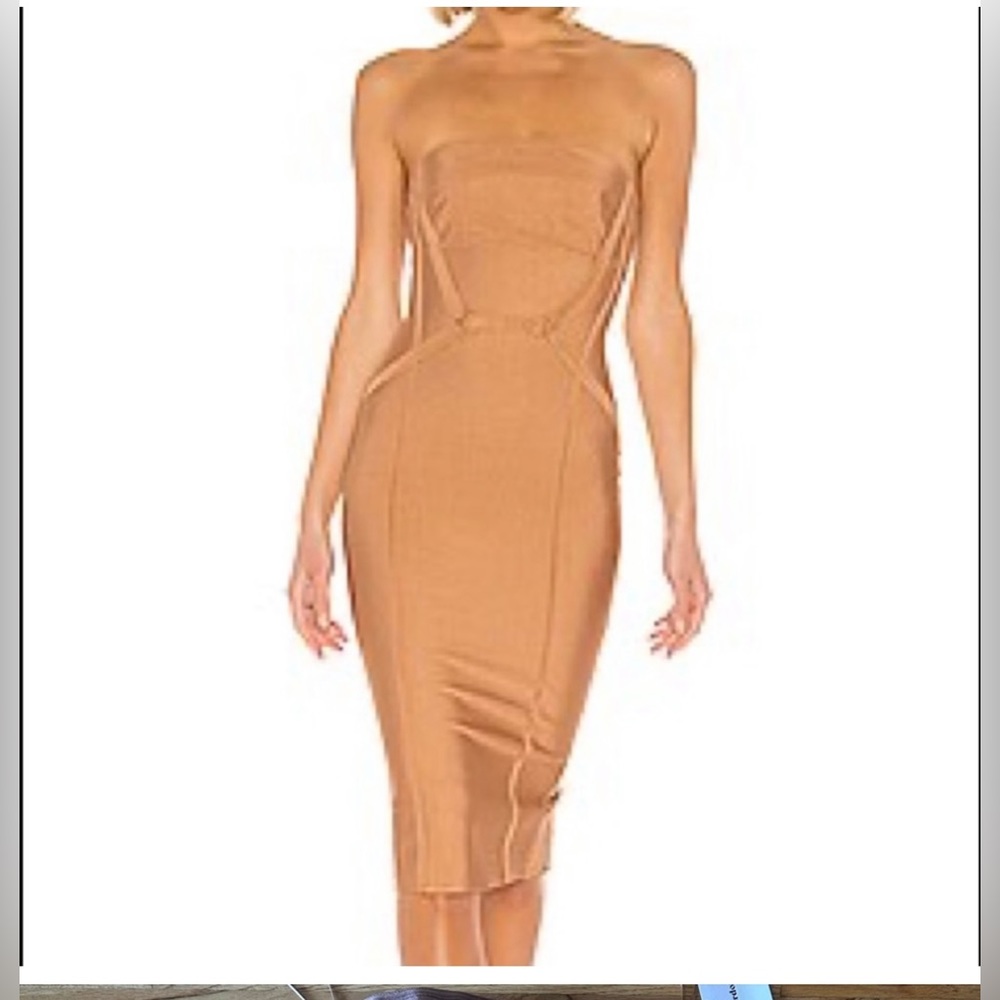 Midi Super Down Gold dress